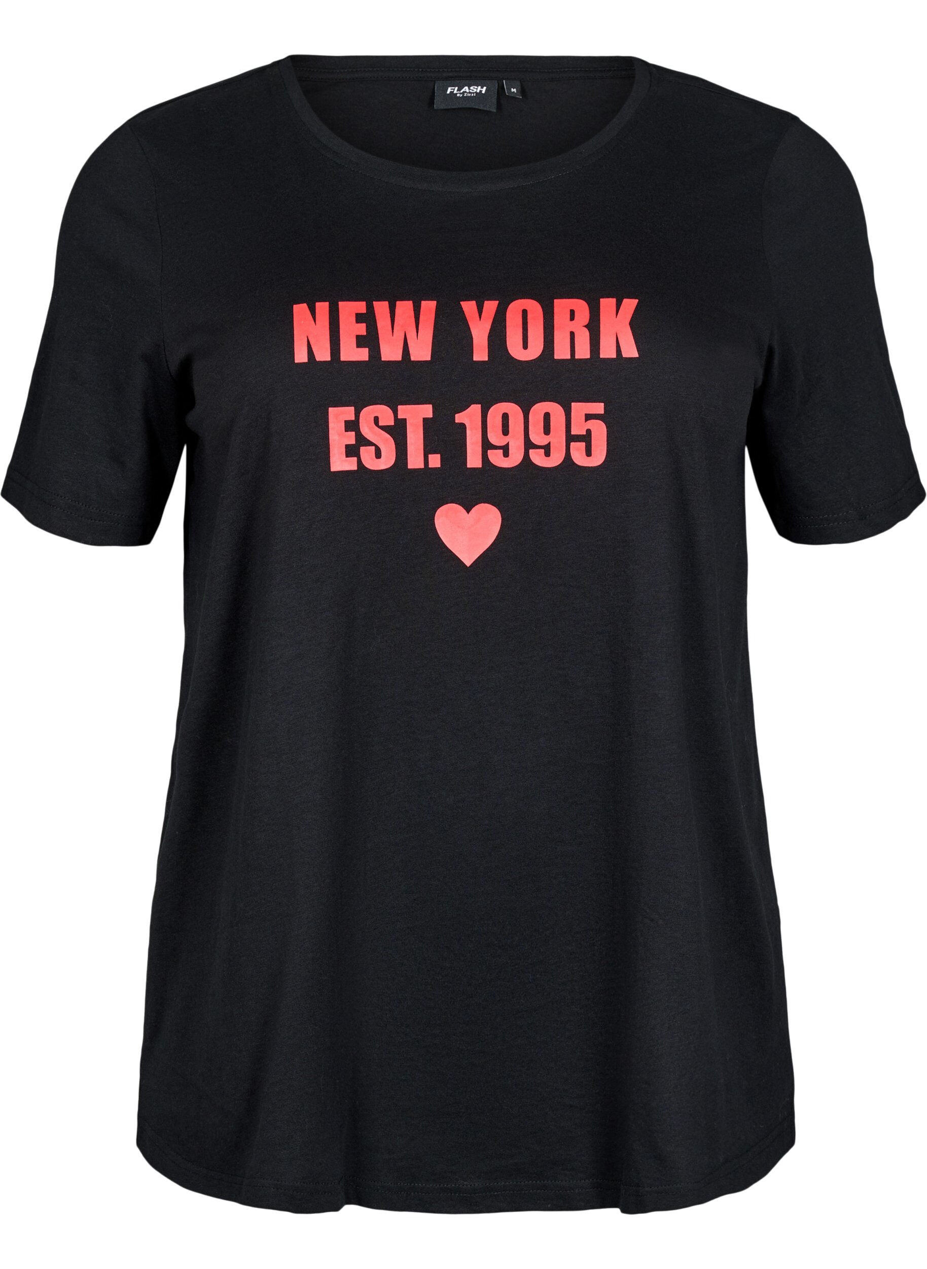 Zizzi FLASH &ndash; T-shirt avec motif, Noir, Packshot image number 0