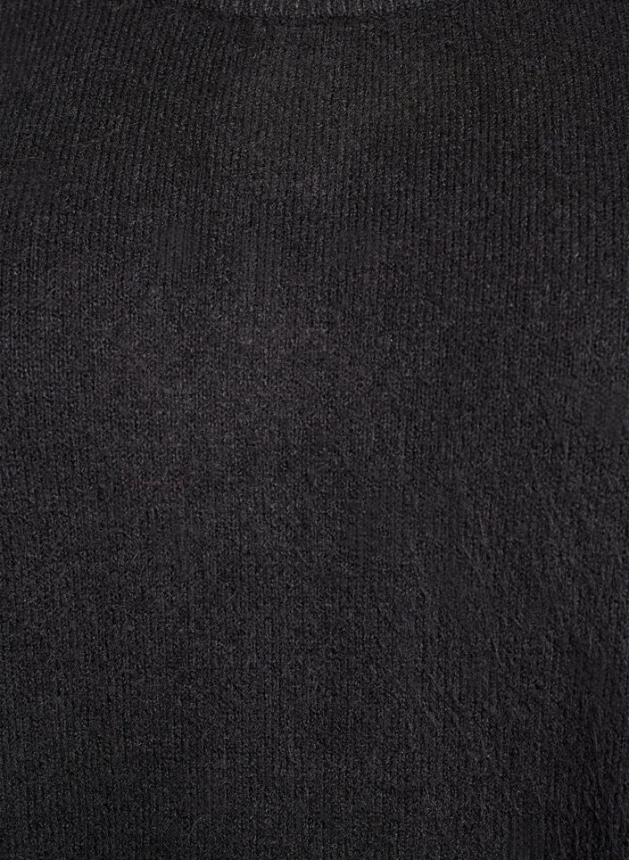 Robe courte en maille sans manches, Noir, Packshot image number 2
