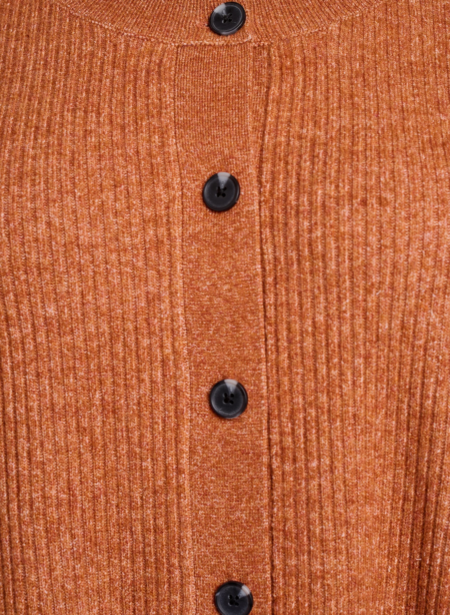 Zizzi Cardigan en tricot c&ocirc;tel&eacute; avec boutons, Orange, Packshot image number 2