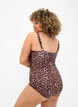 Maillot de bain avec drapé et bonnets rembourrés, Leopard, Model image number 1