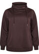 Sweat &agrave; col montant et poches, Marron, Packshot image number 0
