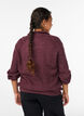 Pull en tricot avec col haut et fermeture &eacute;clair, Bordeaux, Model image number 2