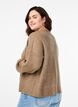 Cardigan en tricot c&ocirc;tel&eacute; avec boutons, Marron, Model image number 2