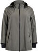Veste courte softshell avec capuche amovible, Gris anthracite, Packshot image number 0