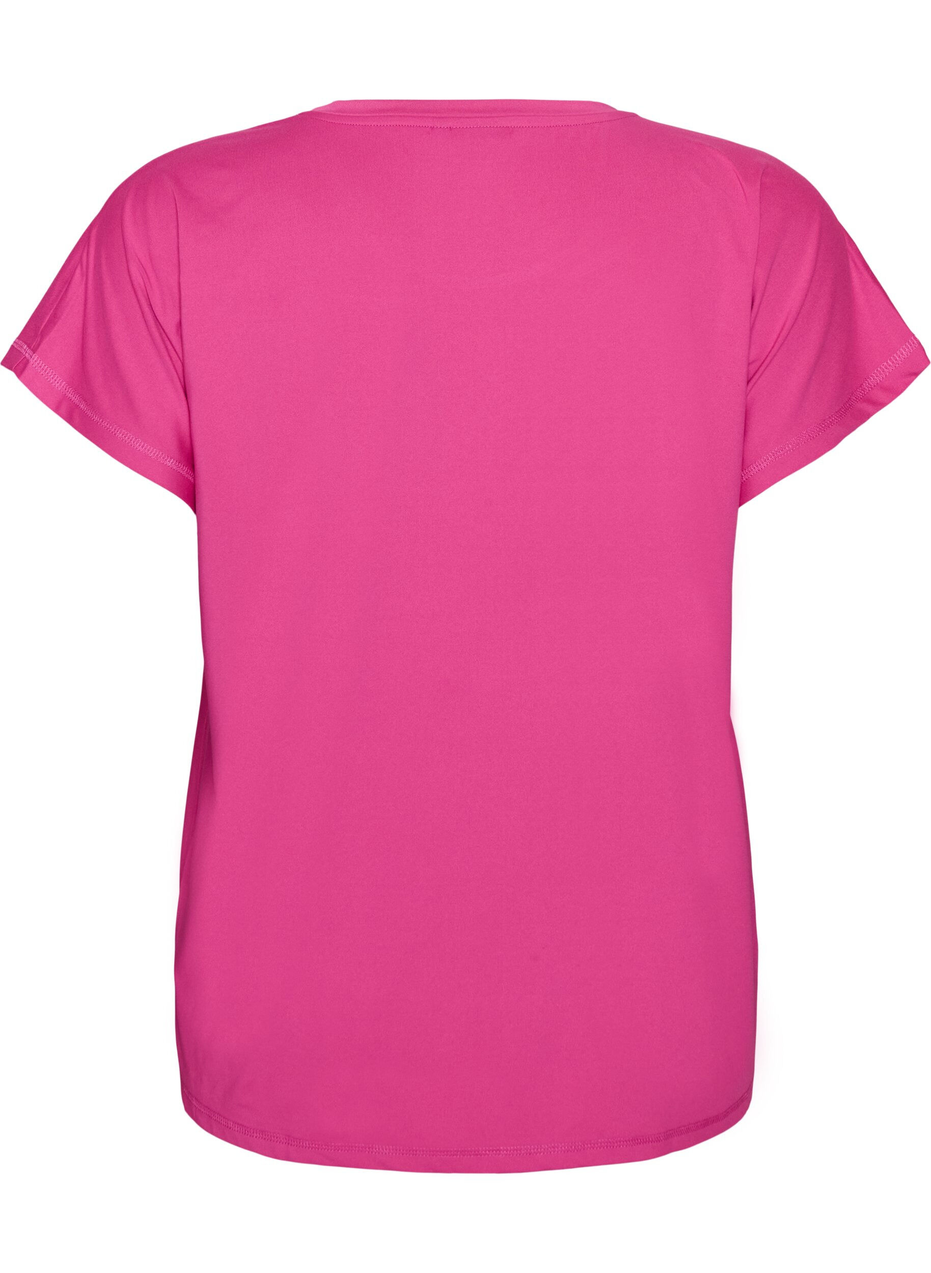 ZizziT-shirt de sport couleur unie, Rose, Packshot image number 1