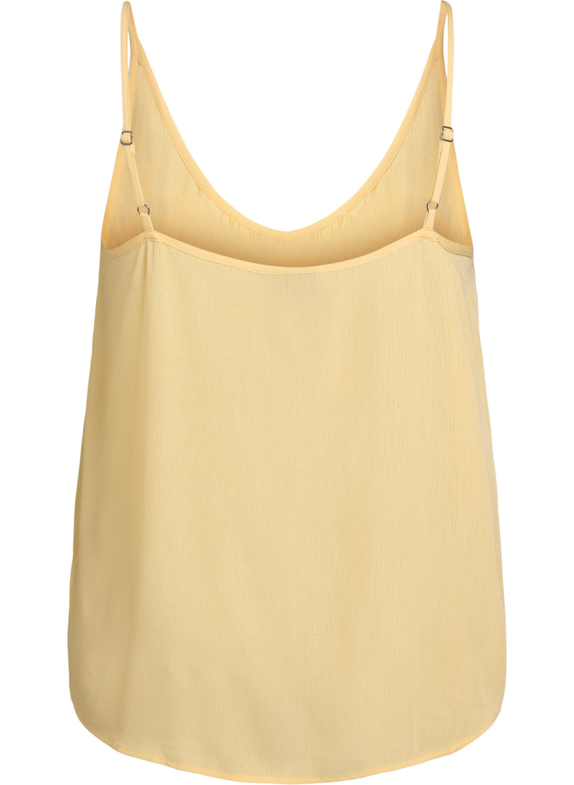 Zizzi Top &agrave; bretelles en viscose, Jaune clair, Packshot image number 1