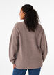 Pull ample tricoté en laine mérinos, Desert Taupe Mel., Model image number 1