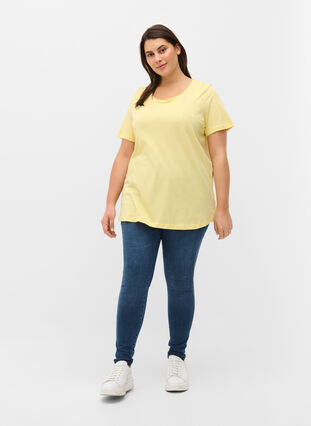 T-shirt en coton à manches courtes avec imprimé, Pale Banana Shine, Model image number 3