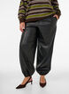 Pantalon ballon en similicuir, Noir, Model image number 2