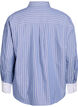 Chemise rayée avec poignets contrastants, Bleu, Packshot image number 1
