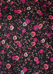 Blouse fleurie en mousseline &agrave; manches transparentes, Noir, Packshot image number 2