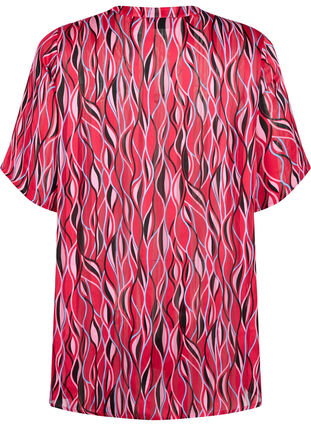 Tunique à manches courtes avec imprimé, Fuchsia Pink AOP, Packshot image number 1