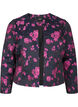 Veste en jacquard à motif floral, Black w. Red Rose, Packshot image number 0