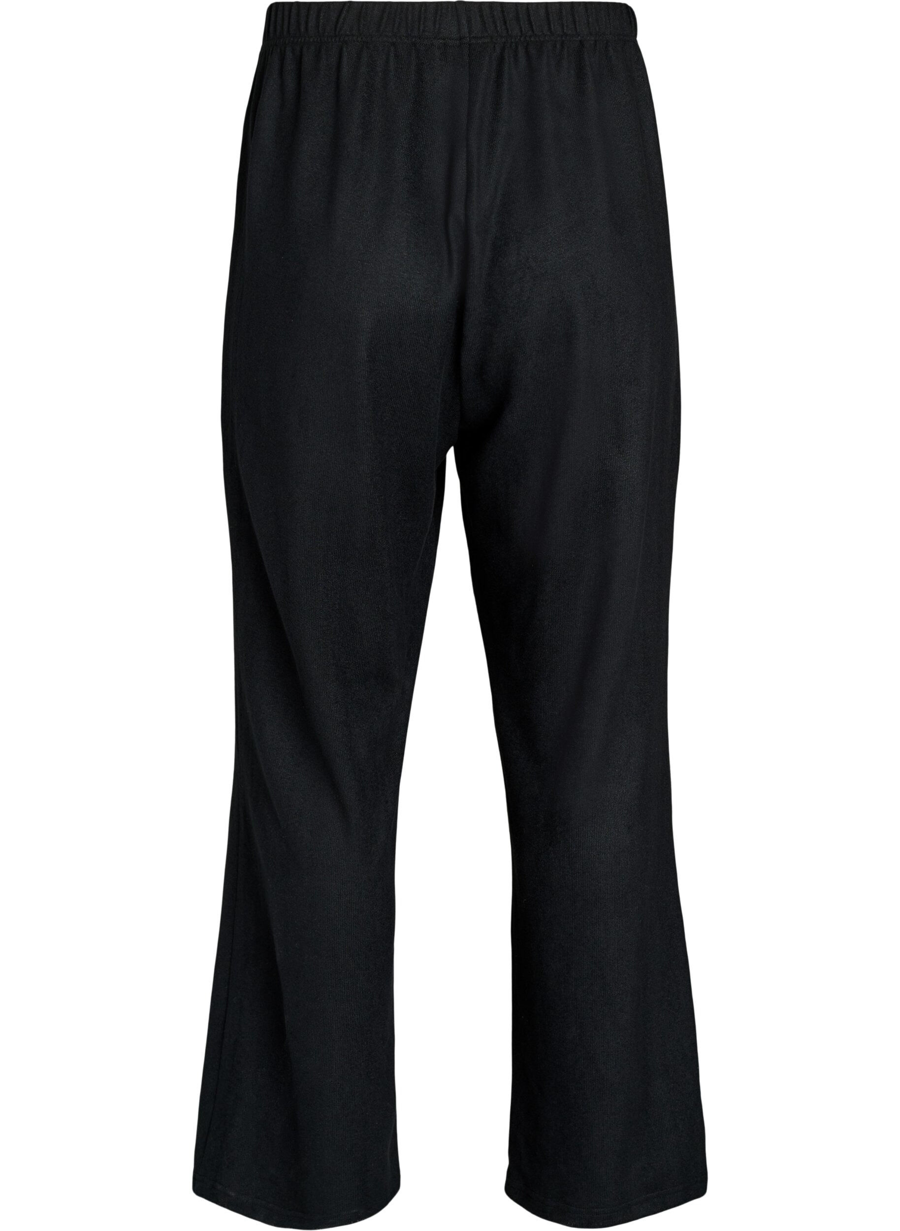 ZizziPantalon ample taille haute en jersey, Noir, Packshot image number 1