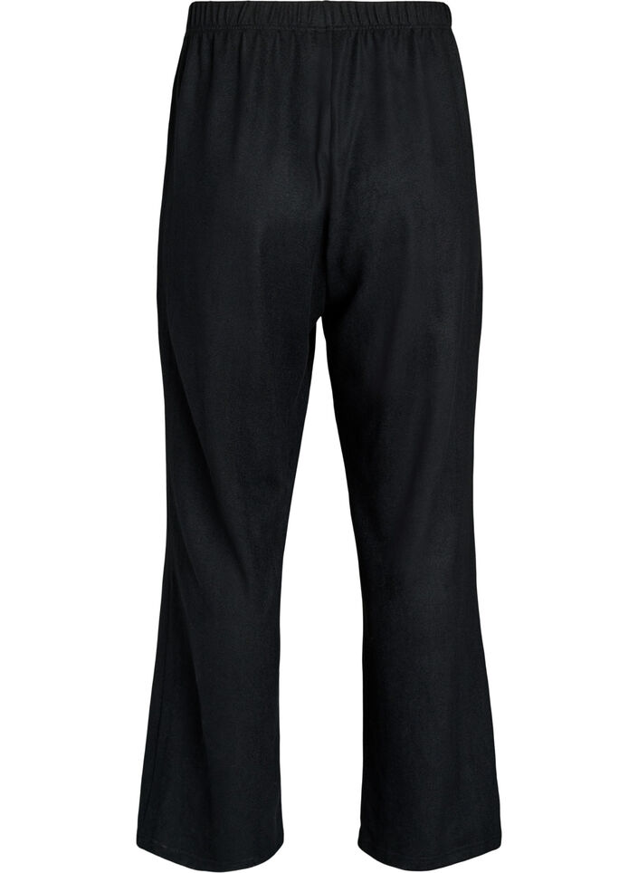 Pantalon ample taille haute en jersey, Noir, Packshot image number 1