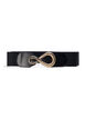 Ceinture extensible avec boucle dorée, Black, Packshot image number 0