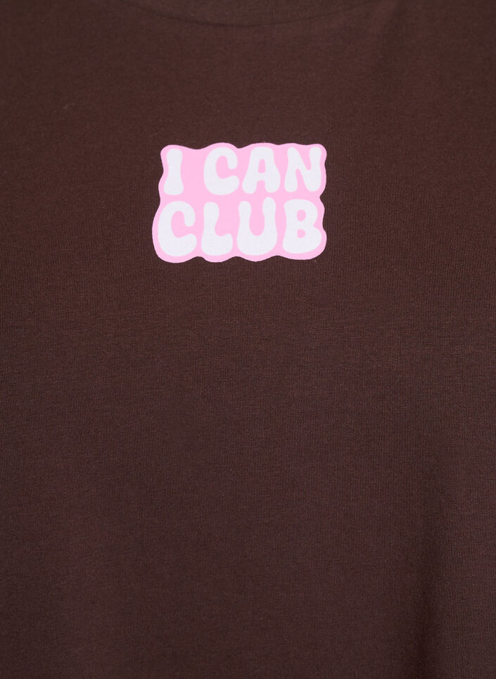 T-shirt sportif en coton biologique, Marron, Packshot image number 2