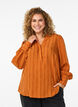 Blouse à rayures verticales, Orange, Model image number 0