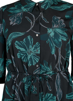 FLASH - Robe chemise avec imprimé, Black Scarab Flower, Packshot image number 2