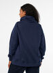 Sweat &agrave; col montant et poches, Bleu, Model image number 2