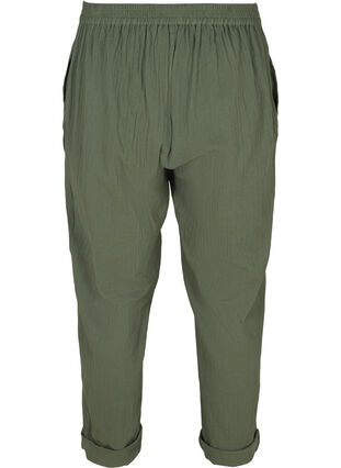 Pantalon en coton avec poches, Thyme, Packshot image number 1