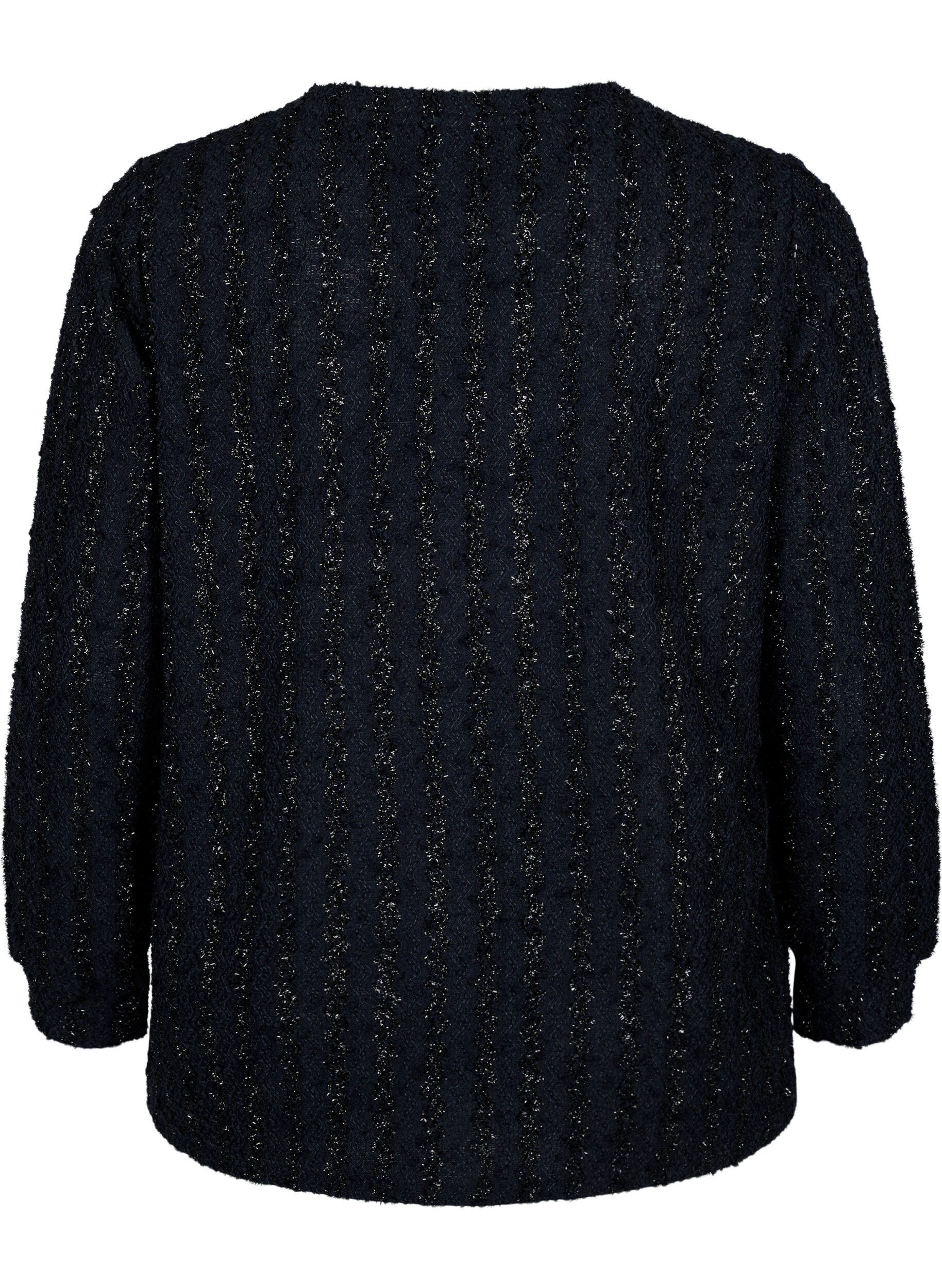 Zizzi Chemisier &agrave; structure scintillante, Noir, Packshot image number 1