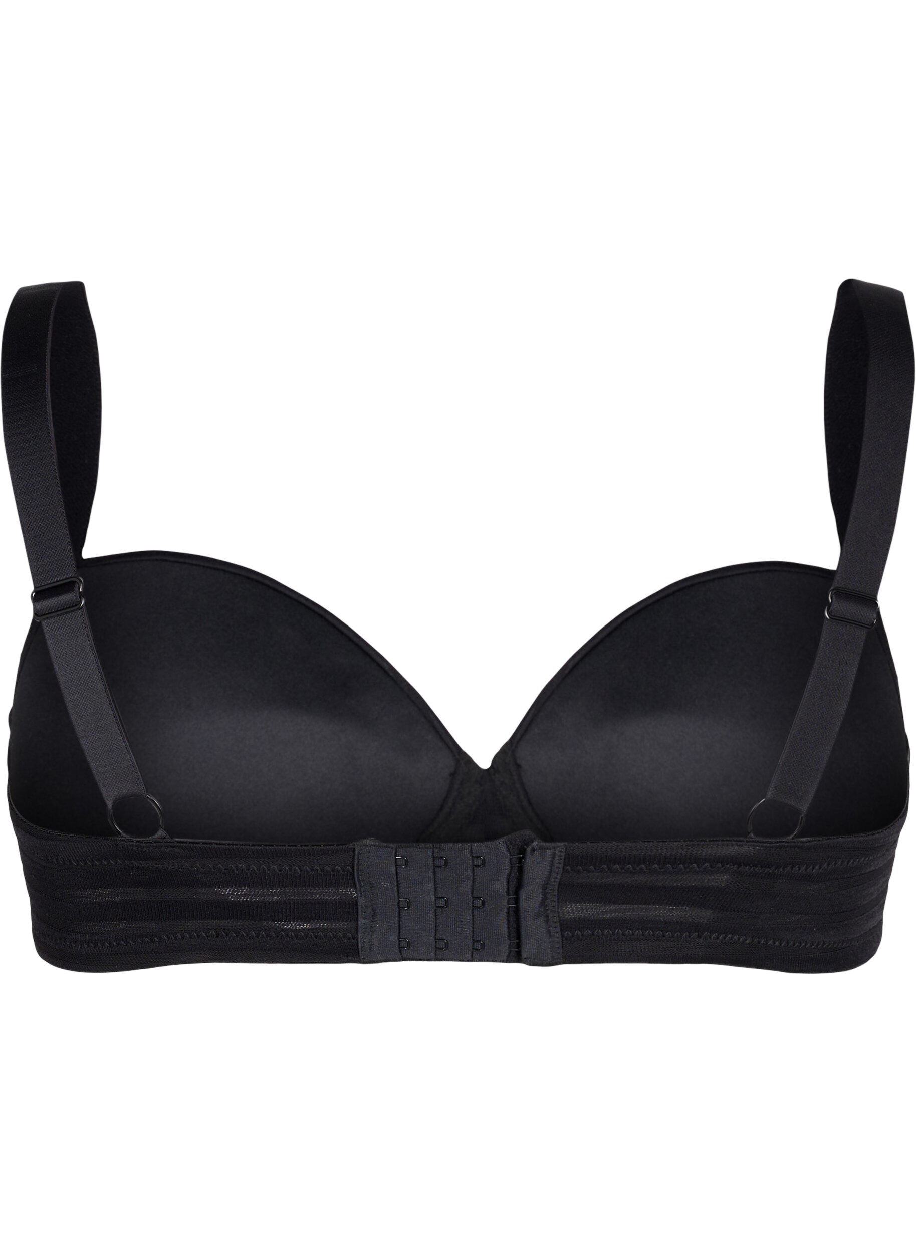 Zizzi Soutien-gorge matelass&eacute; avec armature, Black, Packshot image number 1