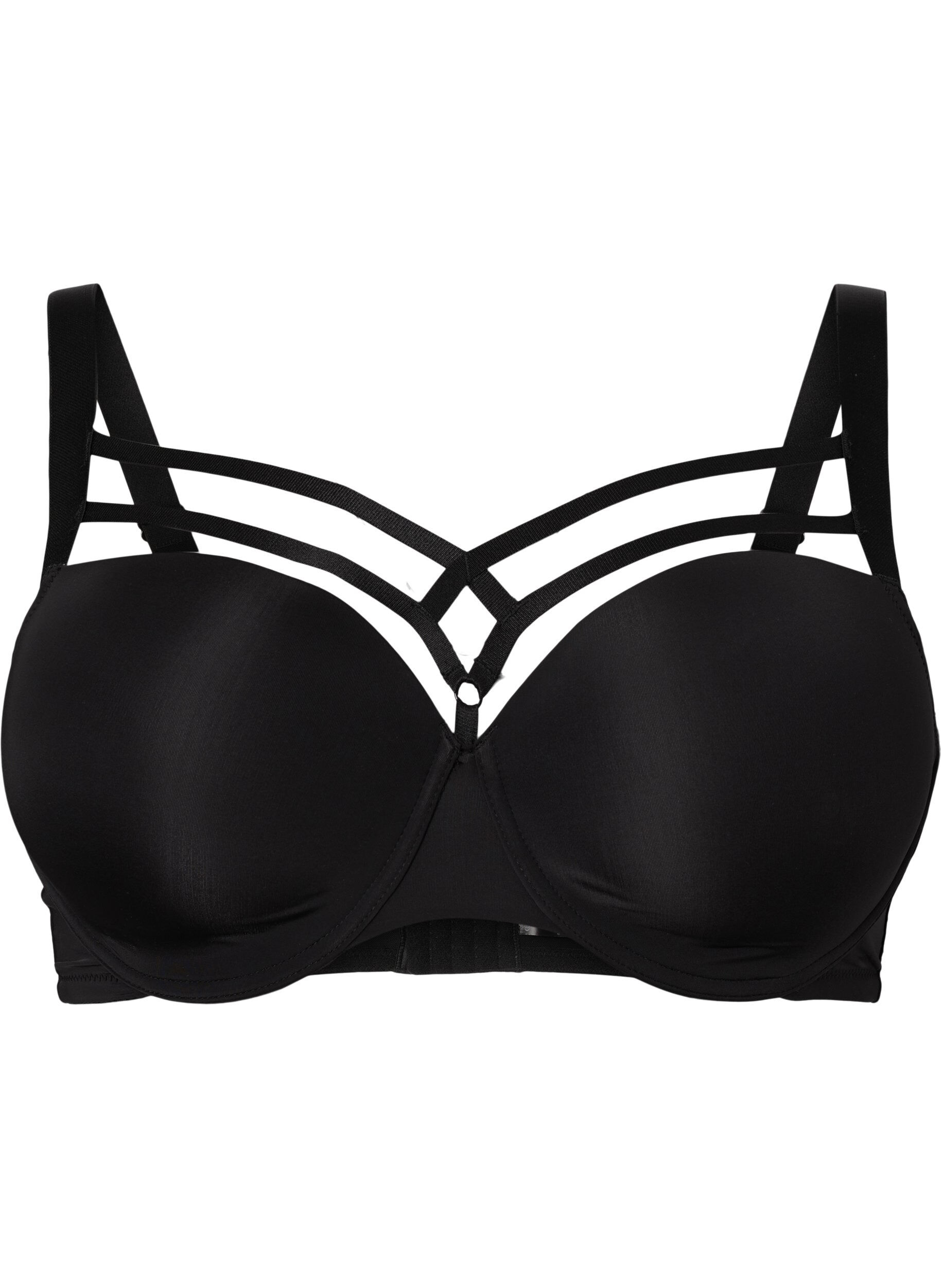 Zizzi Soutien-gorge moul&eacute; avec d&eacute;tail de corde, Black, Packshot image number 0