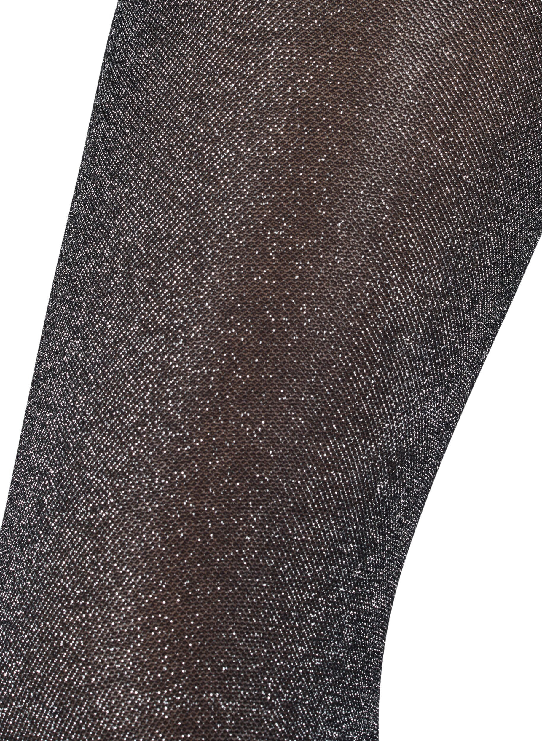 Zizzi Collants en paillettes 50 deniers., Noir, Packshot image number 1