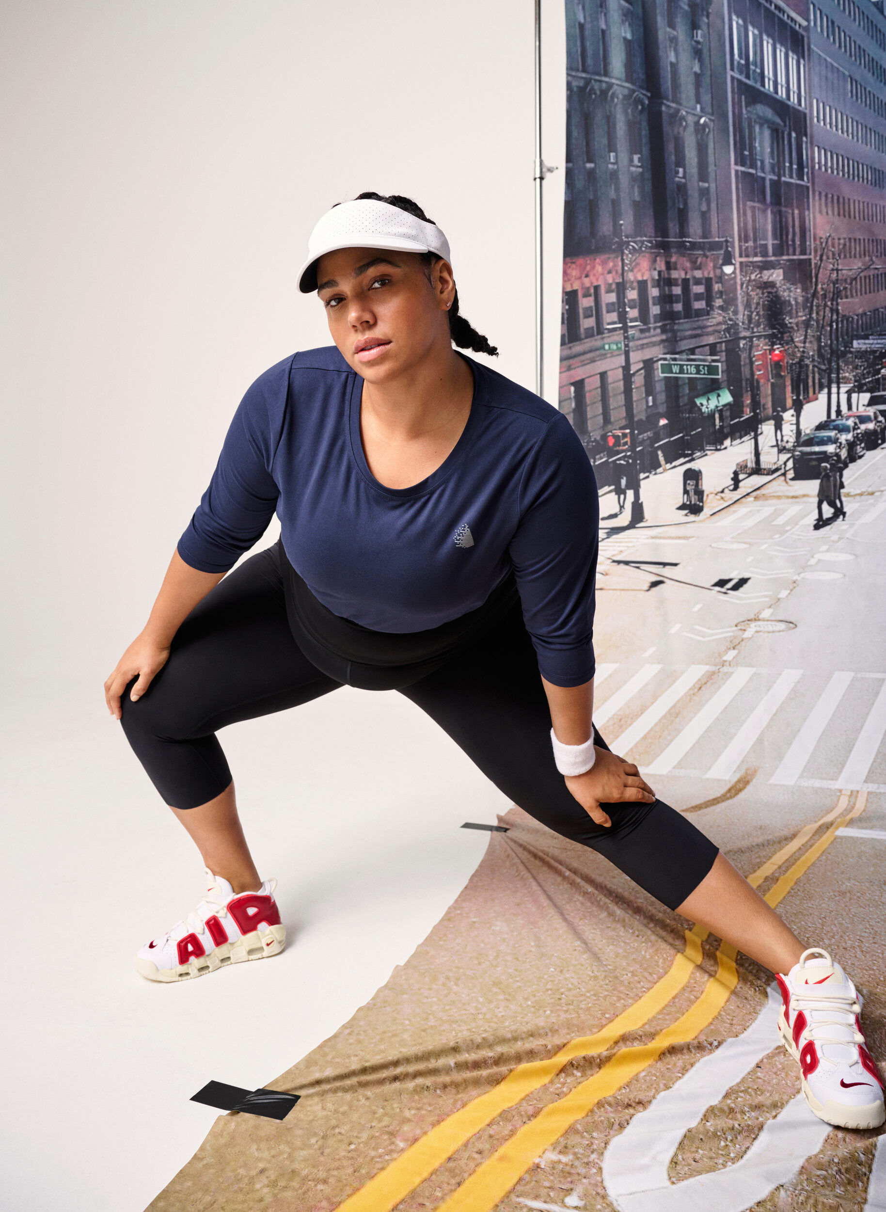 Zizzi Top d'entra&icirc;nement &agrave; manches 3/4, Bleu, Image image number 0