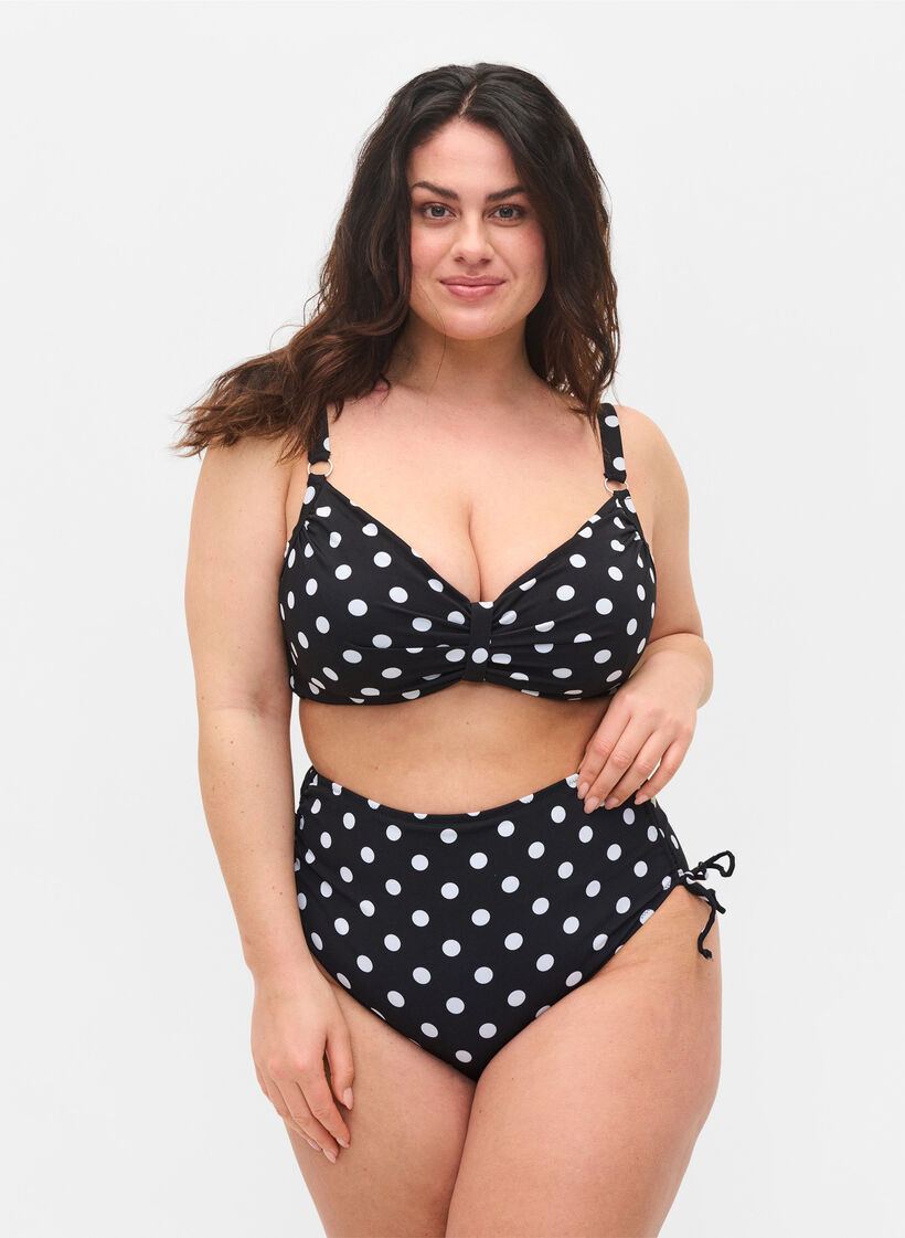 Bas de bikini à motifs, Dotted Print, Model image number 0