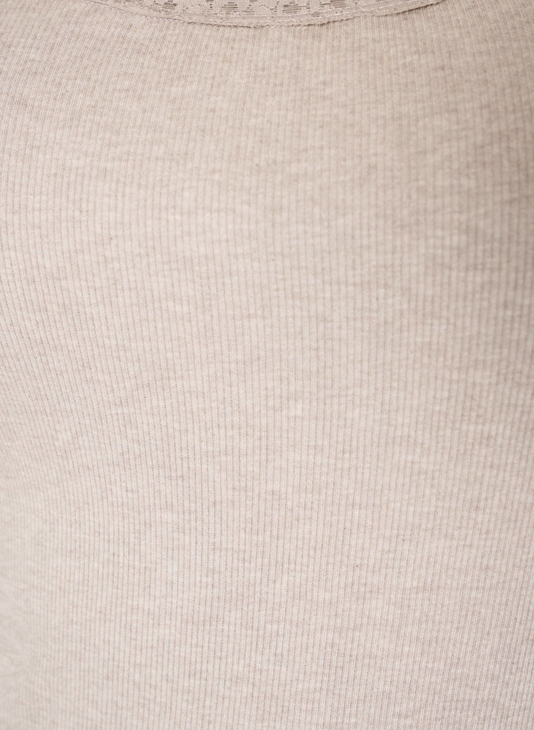 ZizziTop c&ocirc;tel&eacute; avec dentelle, Beige, Packshot image number 2