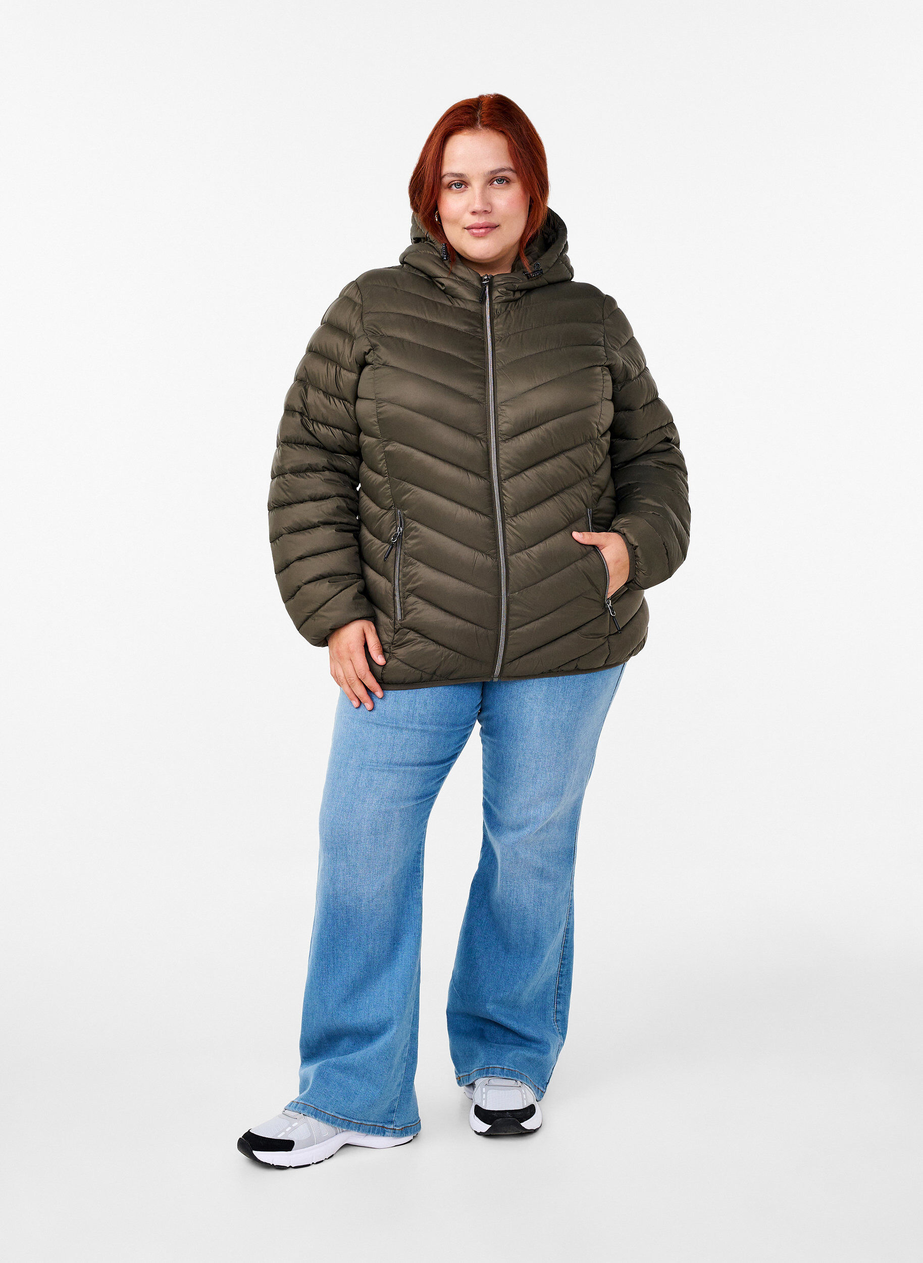 ZizziVeste l&eacute;g&egrave;re &agrave; capuche, Vert, Model image number 1