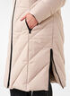 Long manteau d'hiver &agrave; fermeture &agrave; attaches et col en fausse fourrure, Beige, Model image number 3