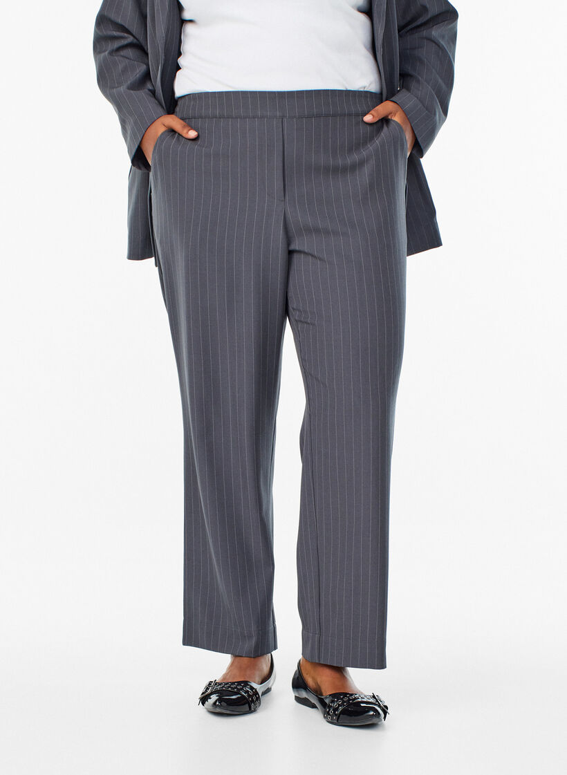 Pantalon ample avec poches, Gris anthracite, Model image number 2