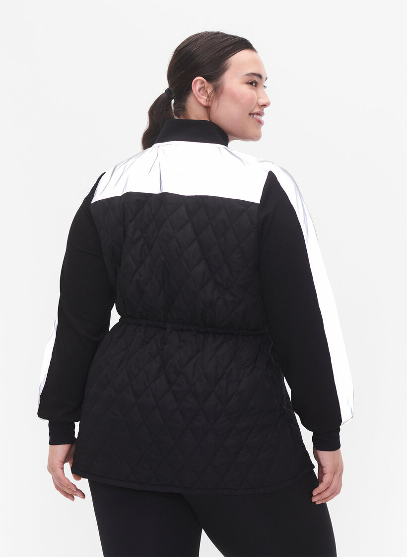 Veste de sport réfléchissante avec taille réglable, Black w. Reflex, Model image number 1