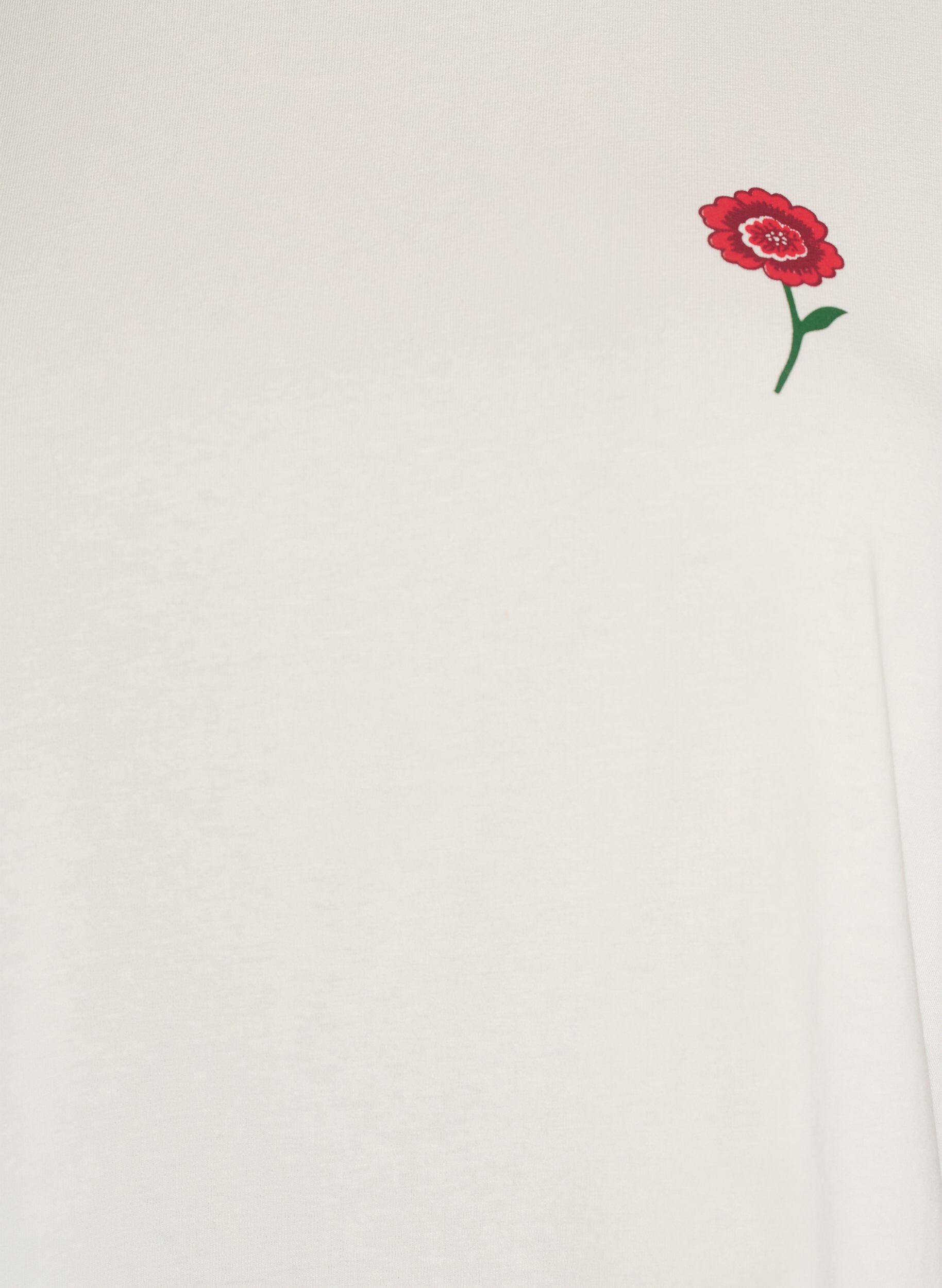 Zizzi T-shirt de nuit ample en coton avec imprim&eacute;, Vanille, Packshot image number 2