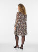 Robe en mousseline &agrave; imprim&eacute; floral et volants &eacute;tag&eacute;s, Marron, Model image number 2