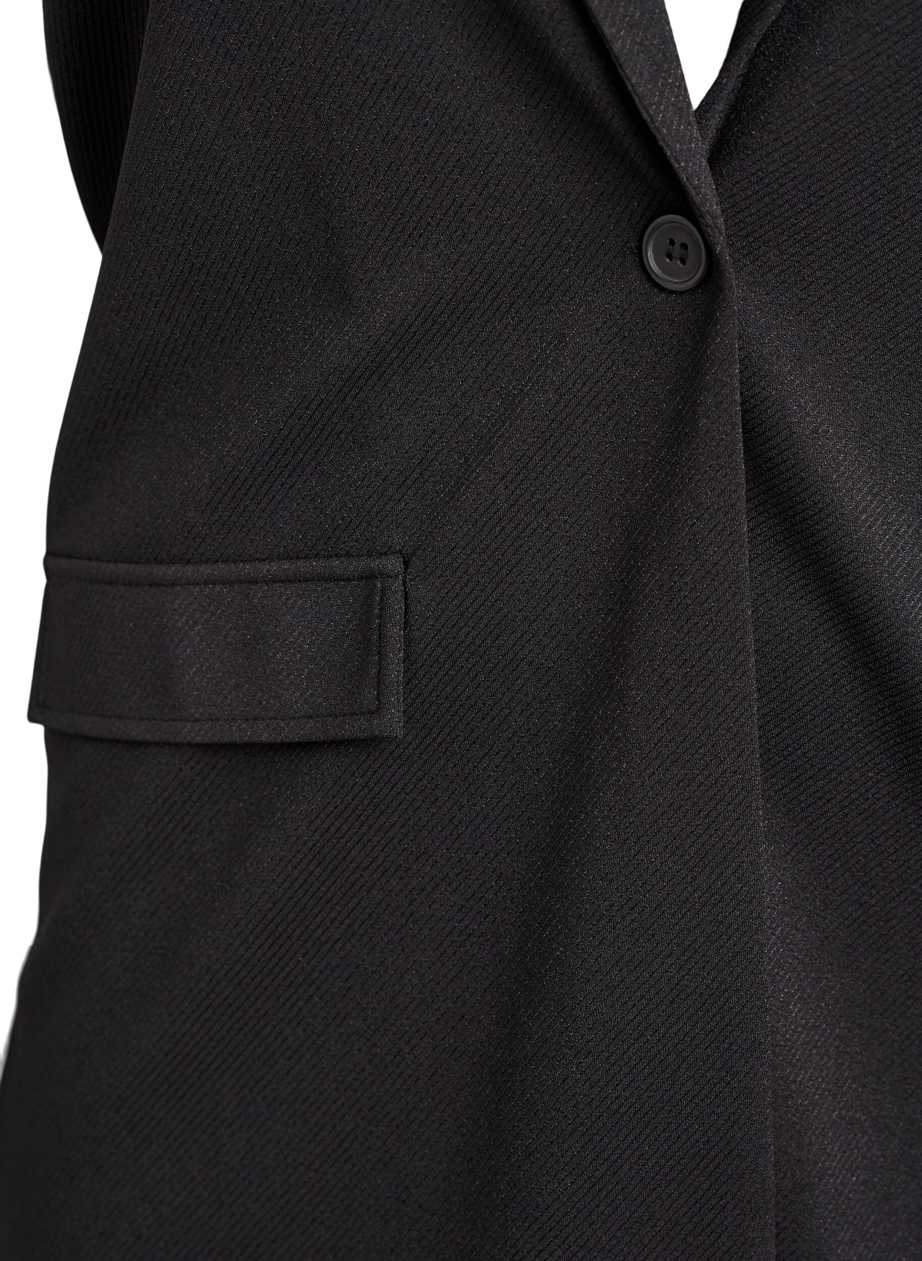 Zizzi Gilet blazer avec revers classiques, Noir, Packshot image number 2