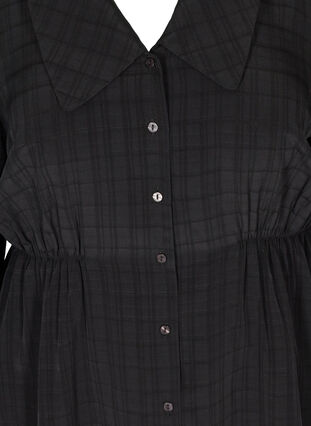 Chemise à manches bouffantes 3/4 et col, Black, Packshot image number 2