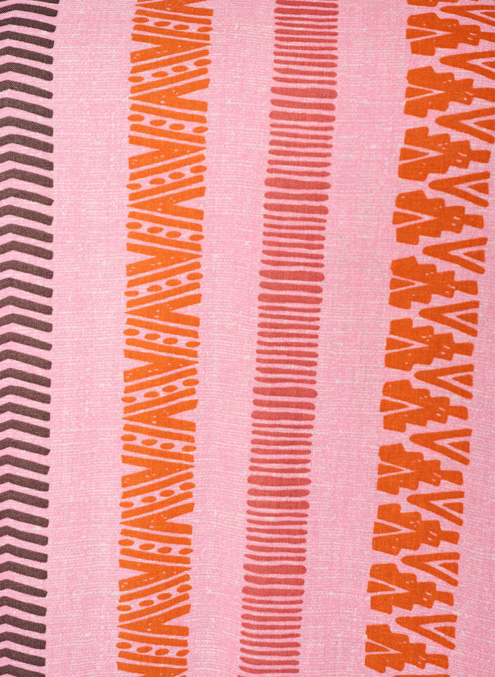 Robes courtes en lin et viscose &agrave; manches 3/4, Rose, Packshot image number 2