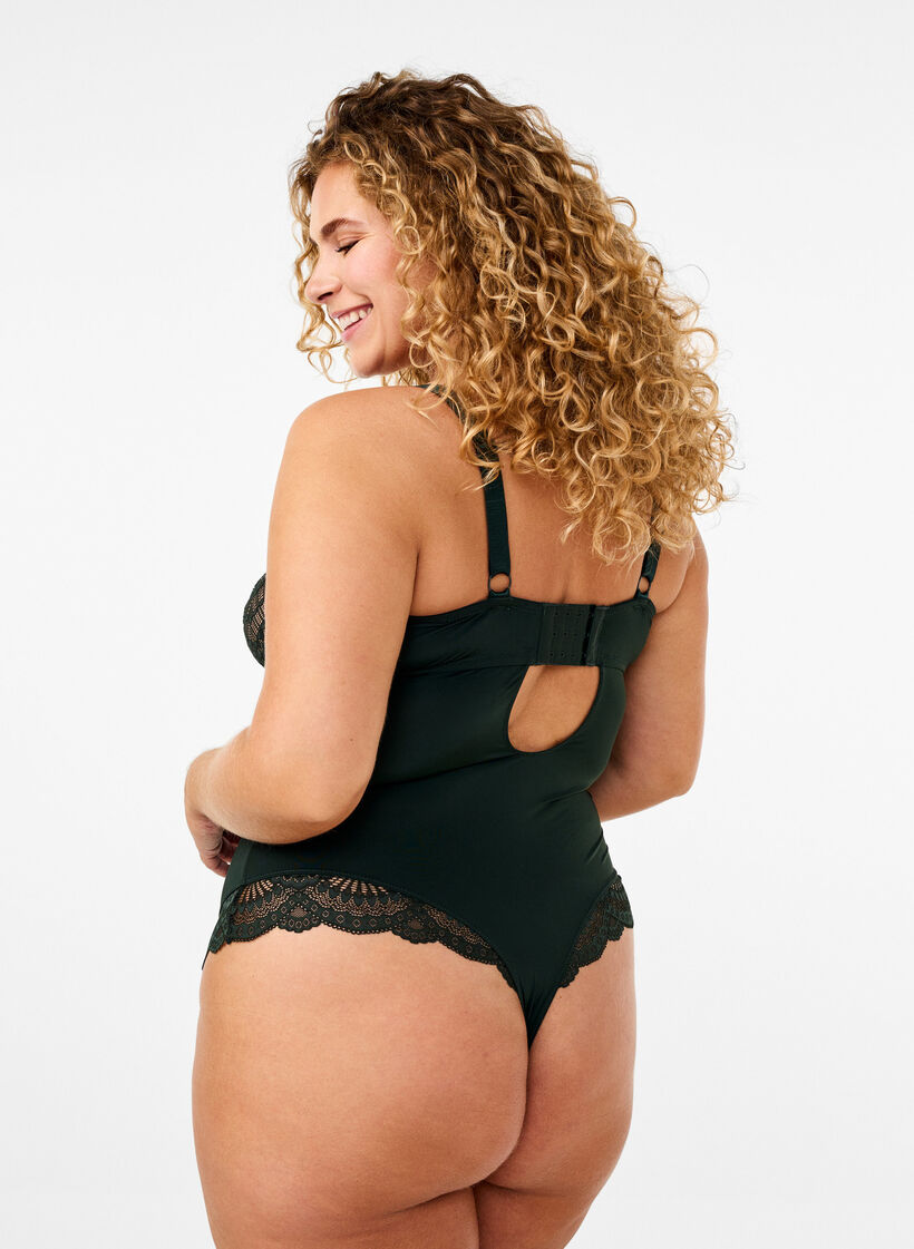 Bodystocking avec armatures et détail de cordon, Scarab, Model image number 1