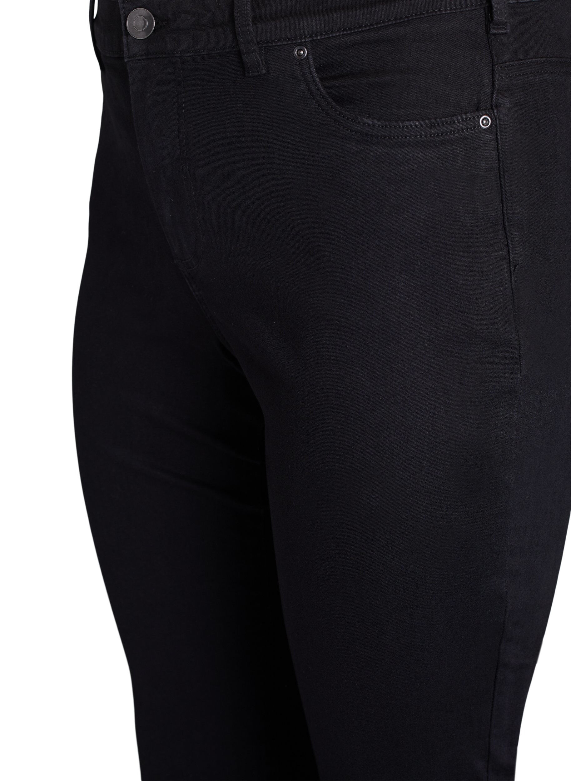 Zizzi Jean coupe slim &agrave; taille standard, Black, Packshot image number 2
