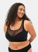 Soutien-gorge doux avec maille, Black, Model image number 0