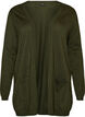 Long cardigan tricot&eacute; dans un m&eacute;lange de viscose, Vert fonc&eacute;, Packshot image number 0