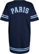 Robe T-shirt courte avec d&eacute;tails sport, Bleu, Packshot image number 1