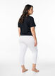 Leggings basiques longueur 3/4 en viscose, Blanc, Model image number 2