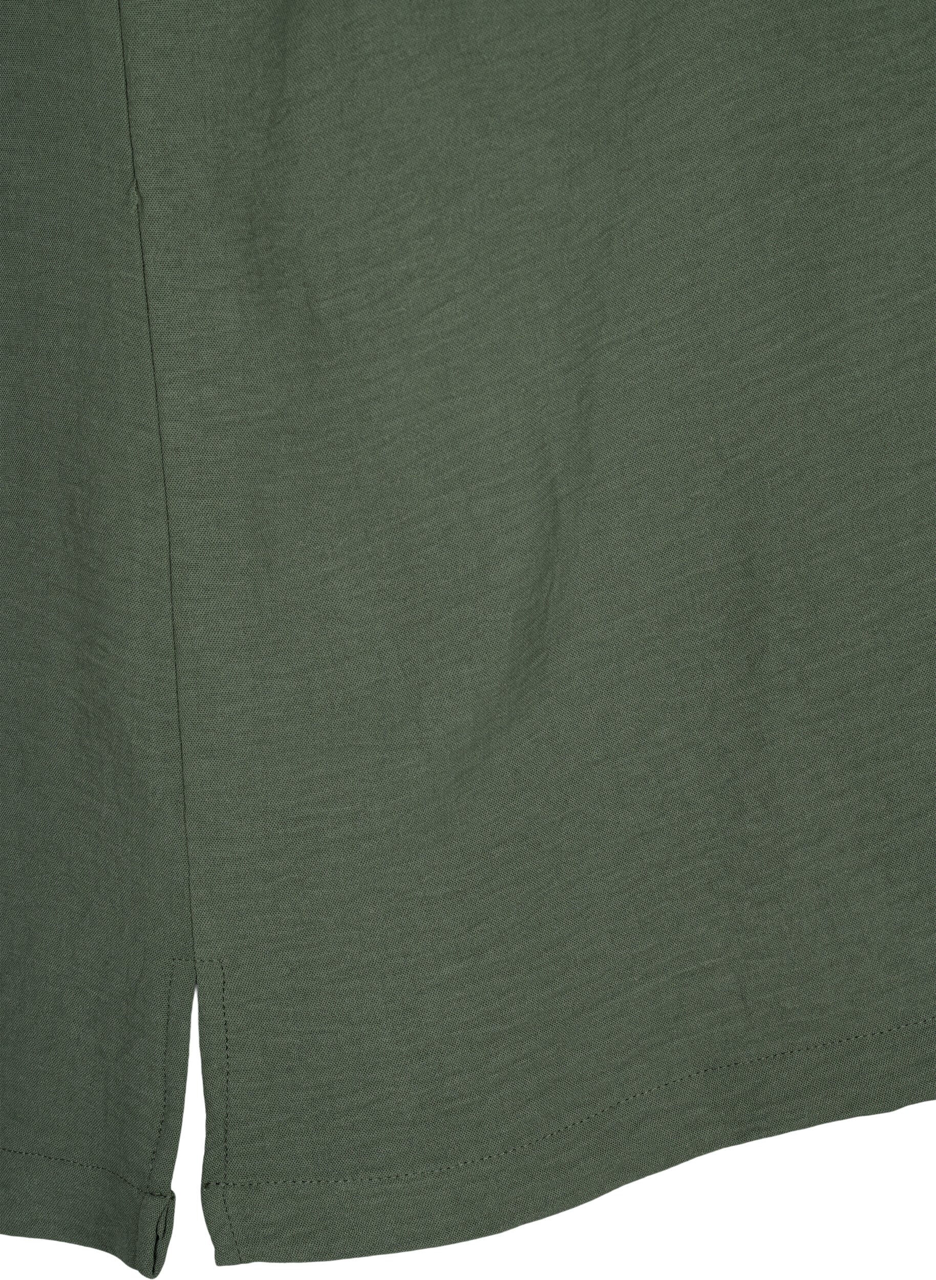ZizziHaut sans manches effet froiss&eacute;, Vert, Packshot image number 4