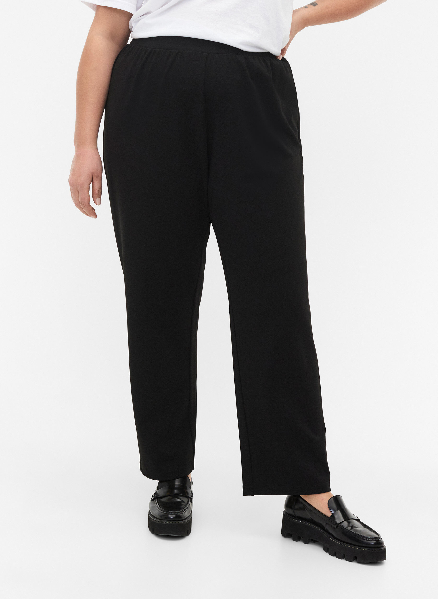 ZizziPantalon &agrave; coupe droite, Noir, Model image number 3