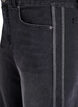 Jean coupe ample avec d&eacute;tails verticaux en denim, Gris anthracite, Packshot image number 2